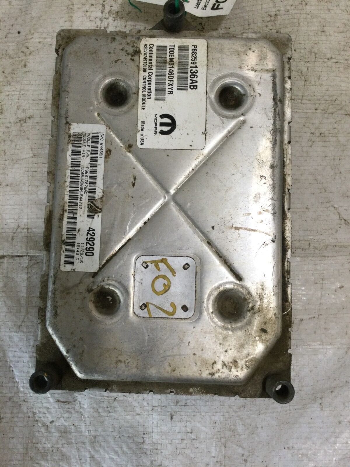 2017 Jeep Wrangler  ECM Engine  Control Module  68259136AB OEM