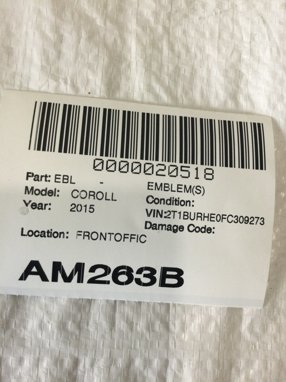 14 15 16 Toyota Corolla Front Grille Emblem Chrome Badge Sign Logo Genuine OEM