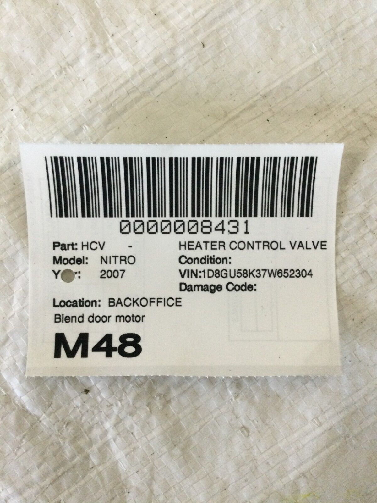 2007-2011 Dodge Nitro Blend Door Actuator Motor OEM