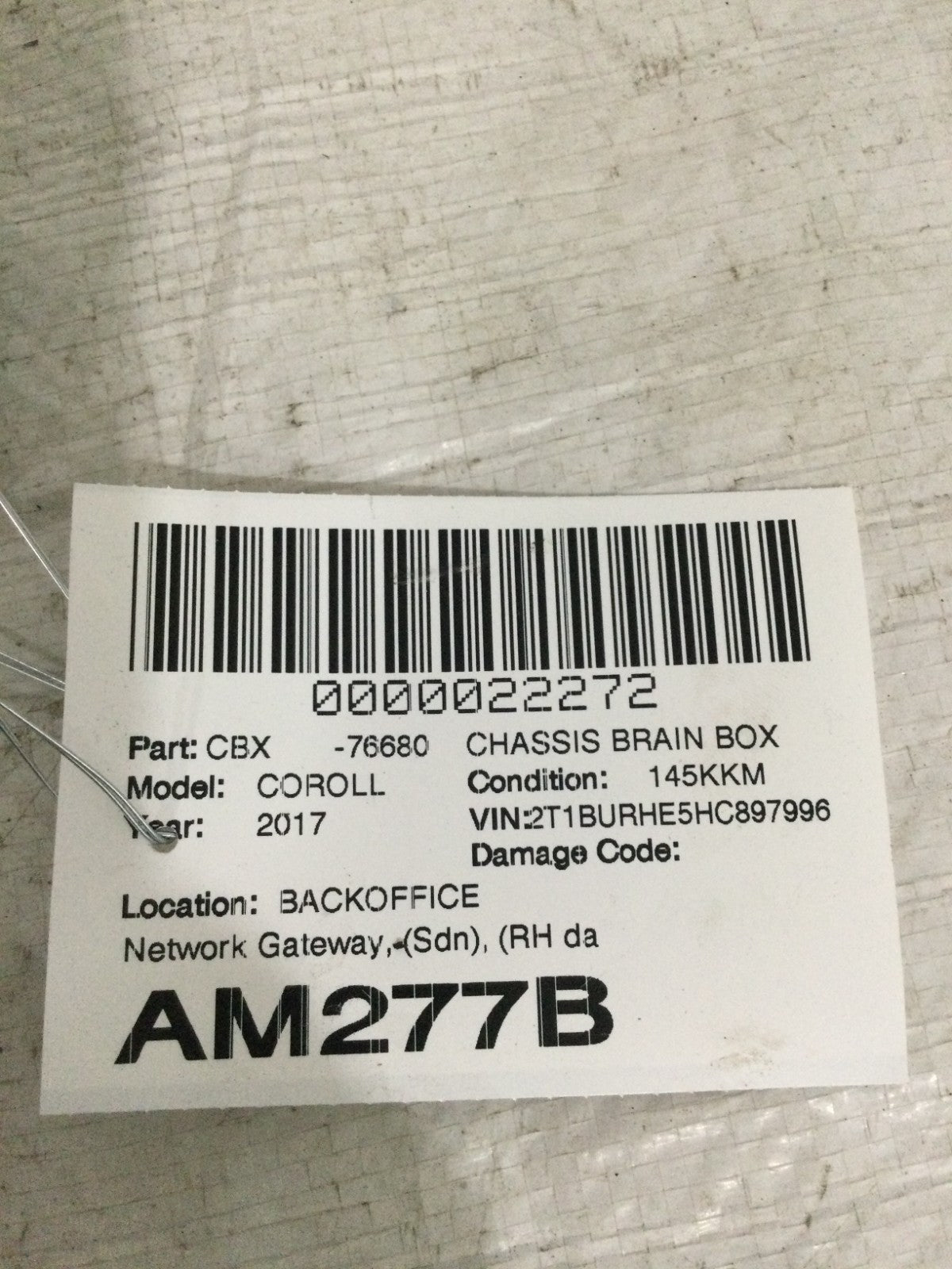 2017 Toyota Corolla Network Gateway Module OEM 89100-02040