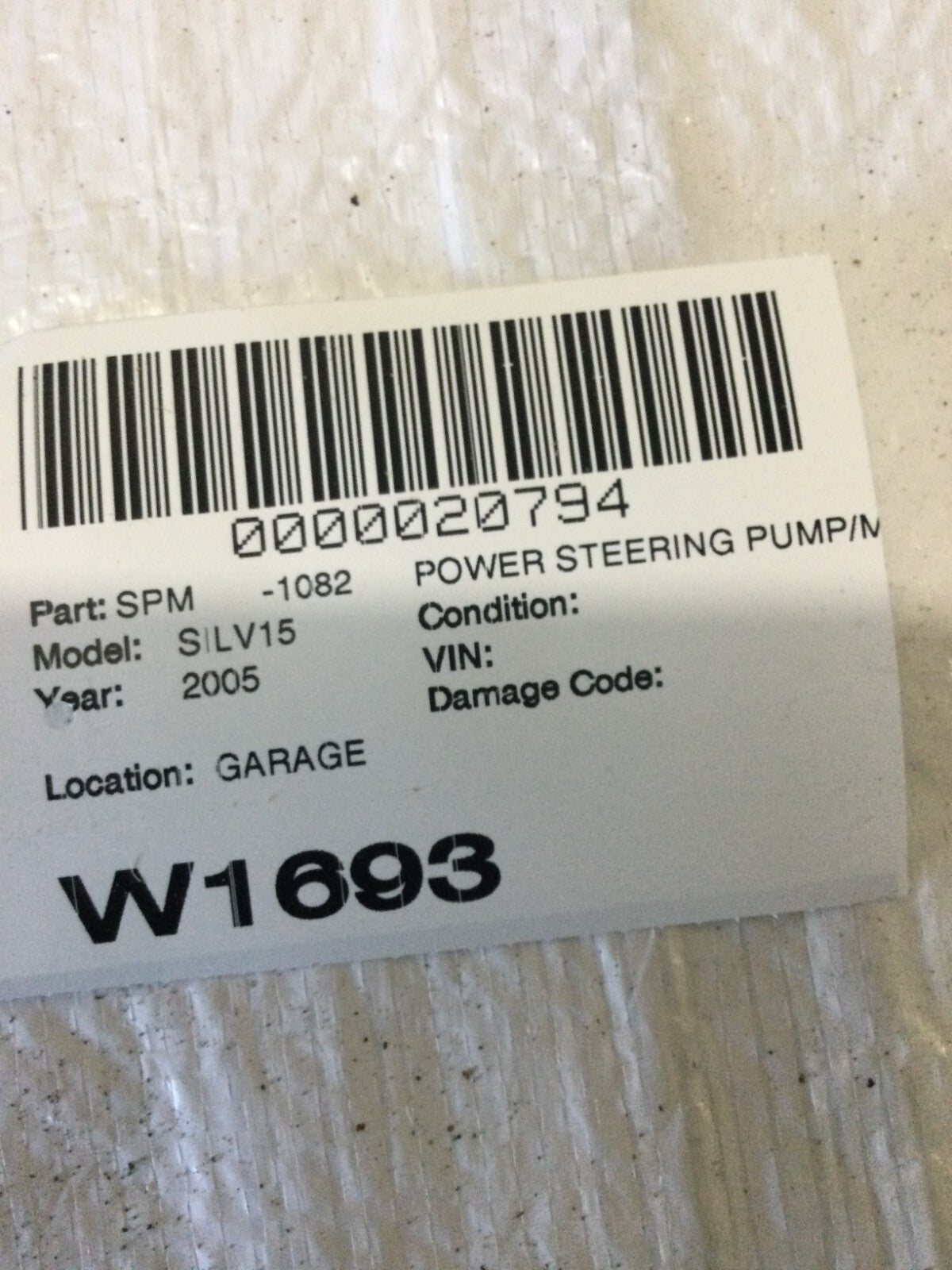 2005 Chevrolet Silverado 1500 Power Steering Pump Motor W/ Bracket OEM