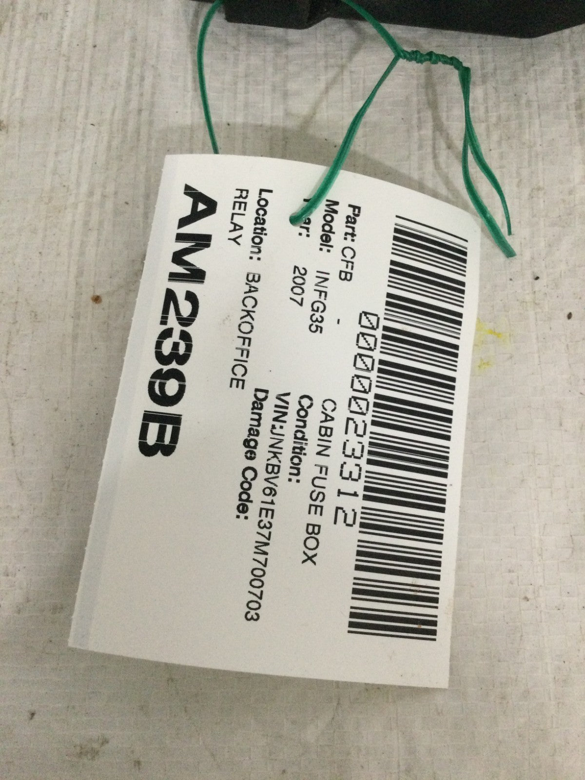 2007 Infiniti G35 3.5L Under Hood Fuse Relay Box OEM