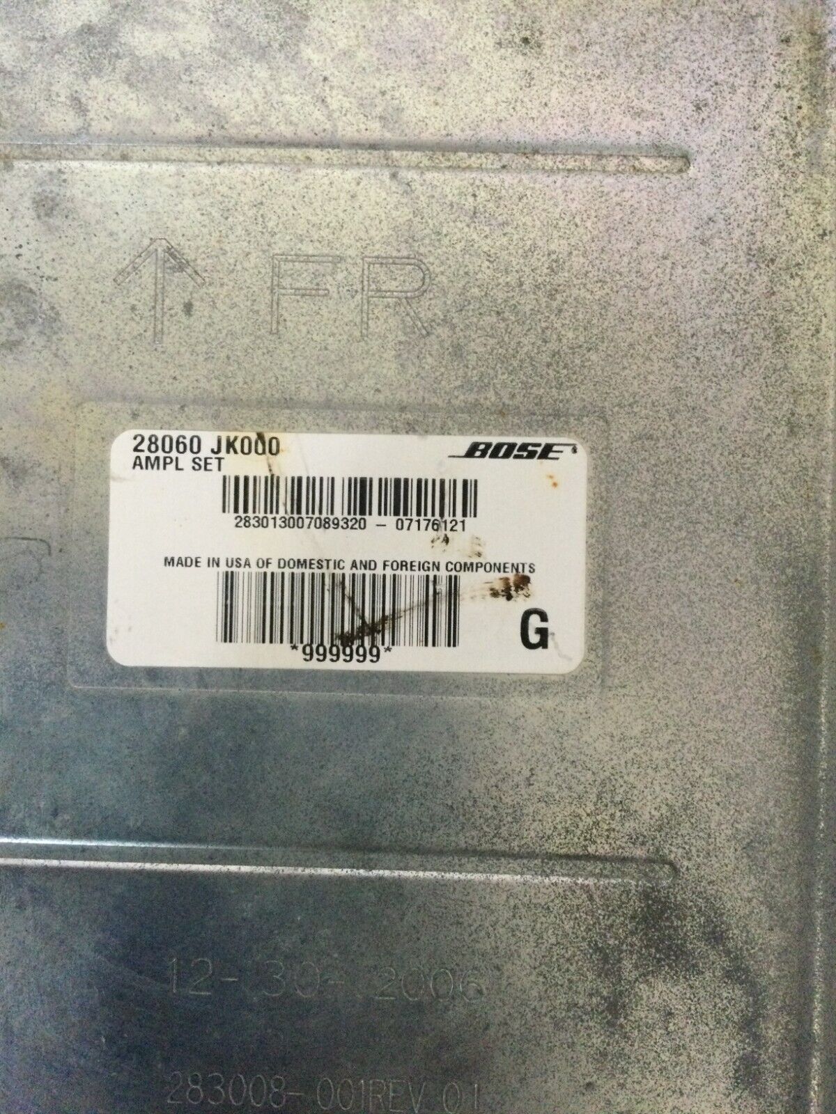 2007 Infiniti G35 Bose Amp Amplifier 28060 JK000 OEM