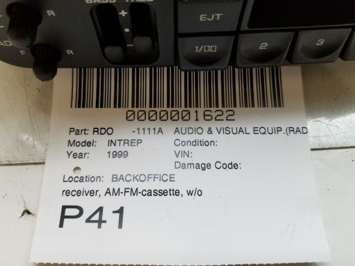 1999-2001 Dodge Intrepid Cassette Radio Player 04858583AF OEM