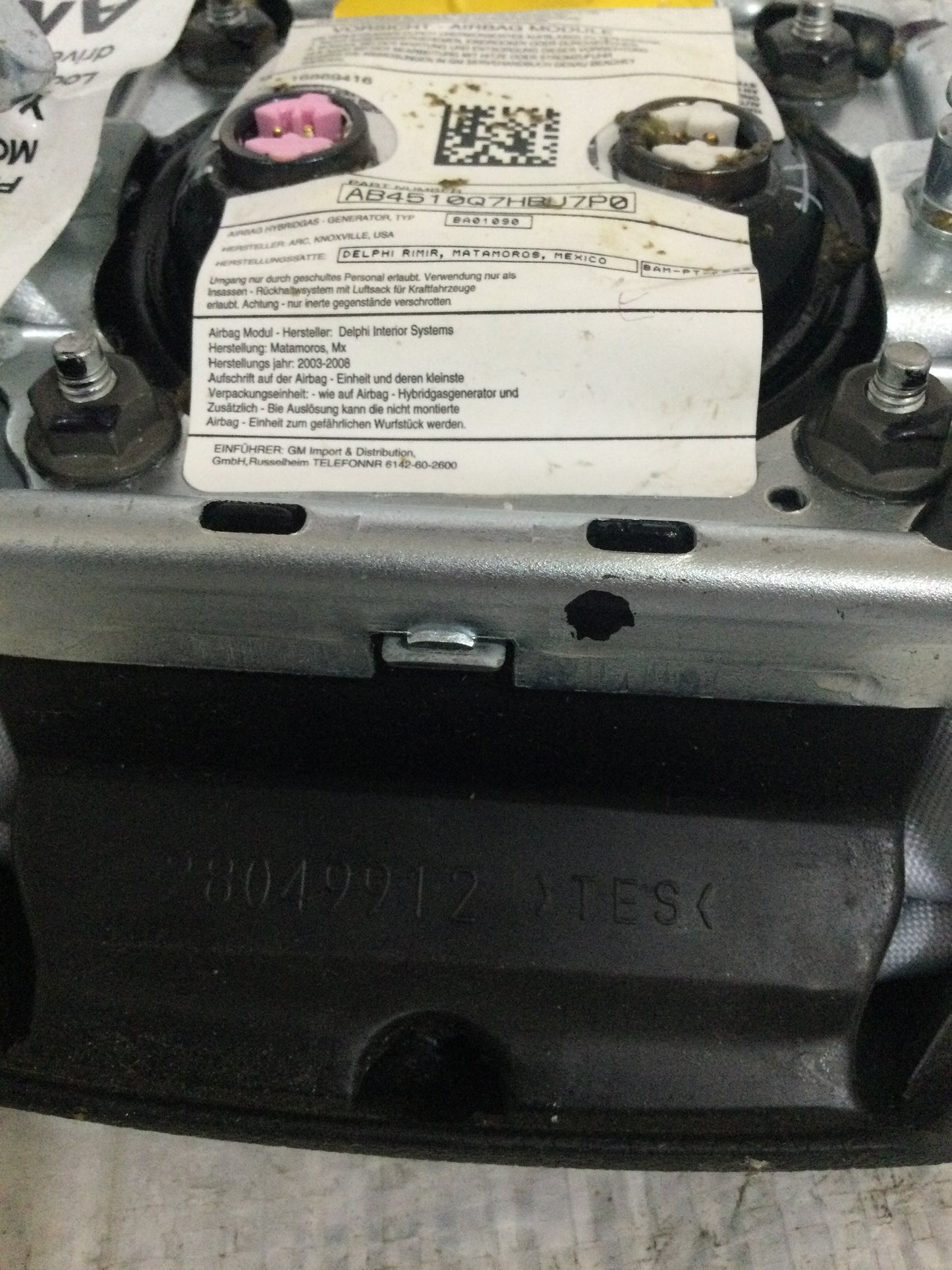 2008 GMC Sierra 1500 Driver Steering Wheel Airbag