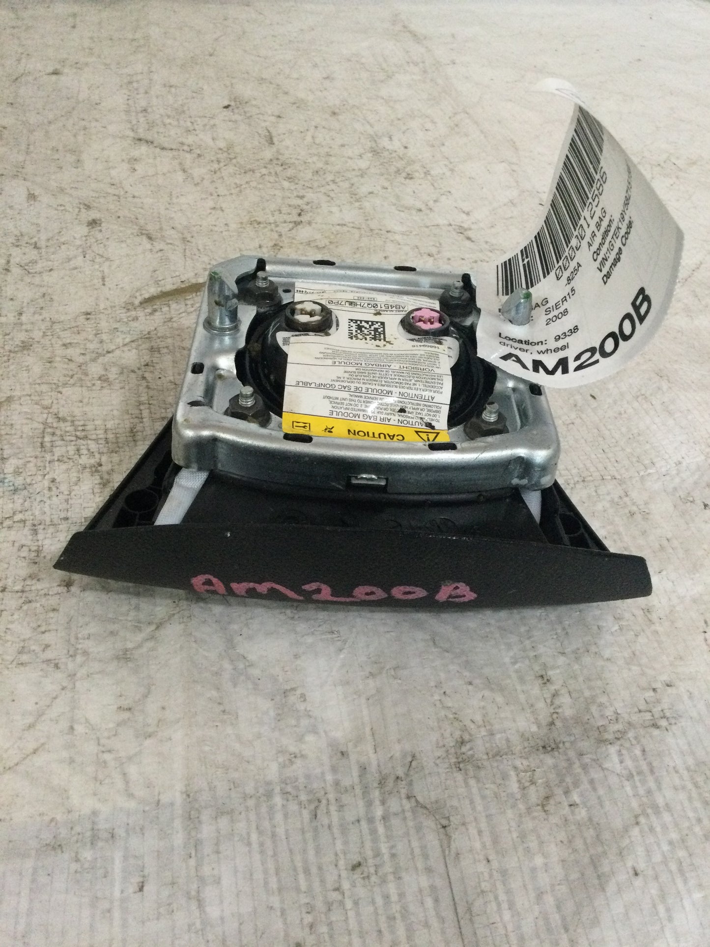 2008 GMC Sierra 1500 Driver Steering Wheel Airbag