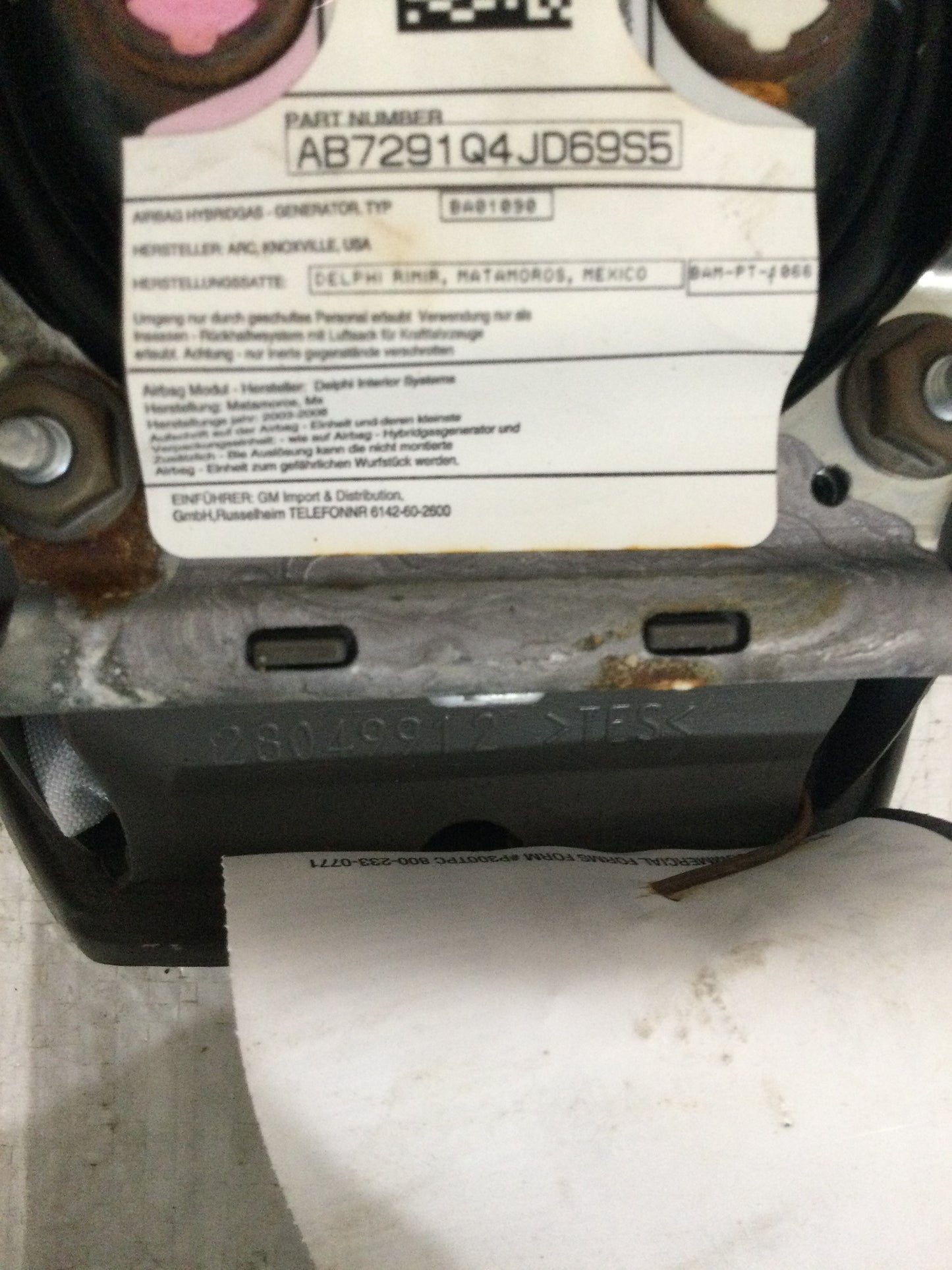 2009 CHEVROLET TAHOE DRIVER WHEEL AIRBAG