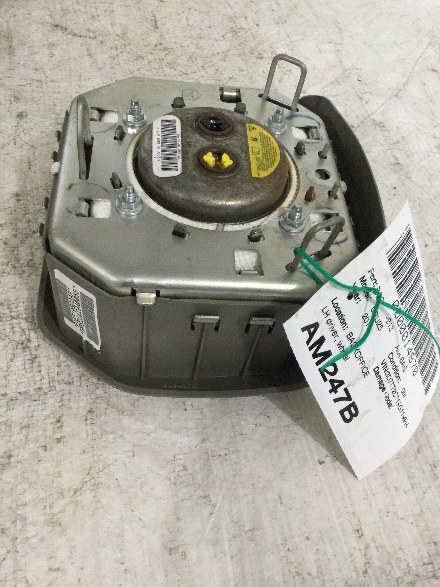 2010 DODGE RAM 2500 DRIVER WHEEL AIRBAG