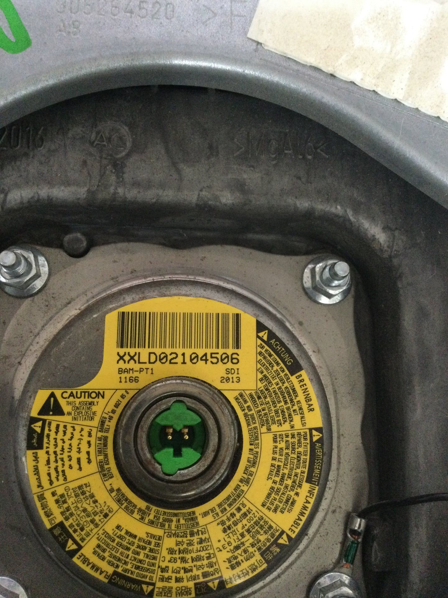 2013 MERCEDES SPRINTER DRIVER WHEEL AIRBAG