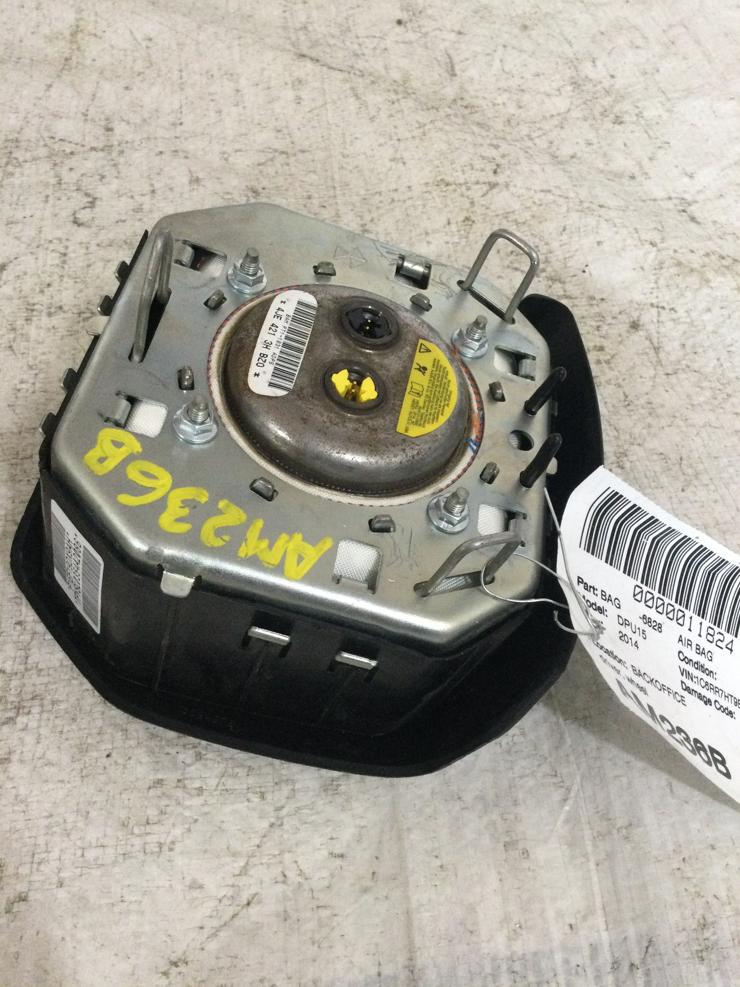 2014 DODGE RAM PICKUP 1500 DRIVER WHEEL AIRBAG
