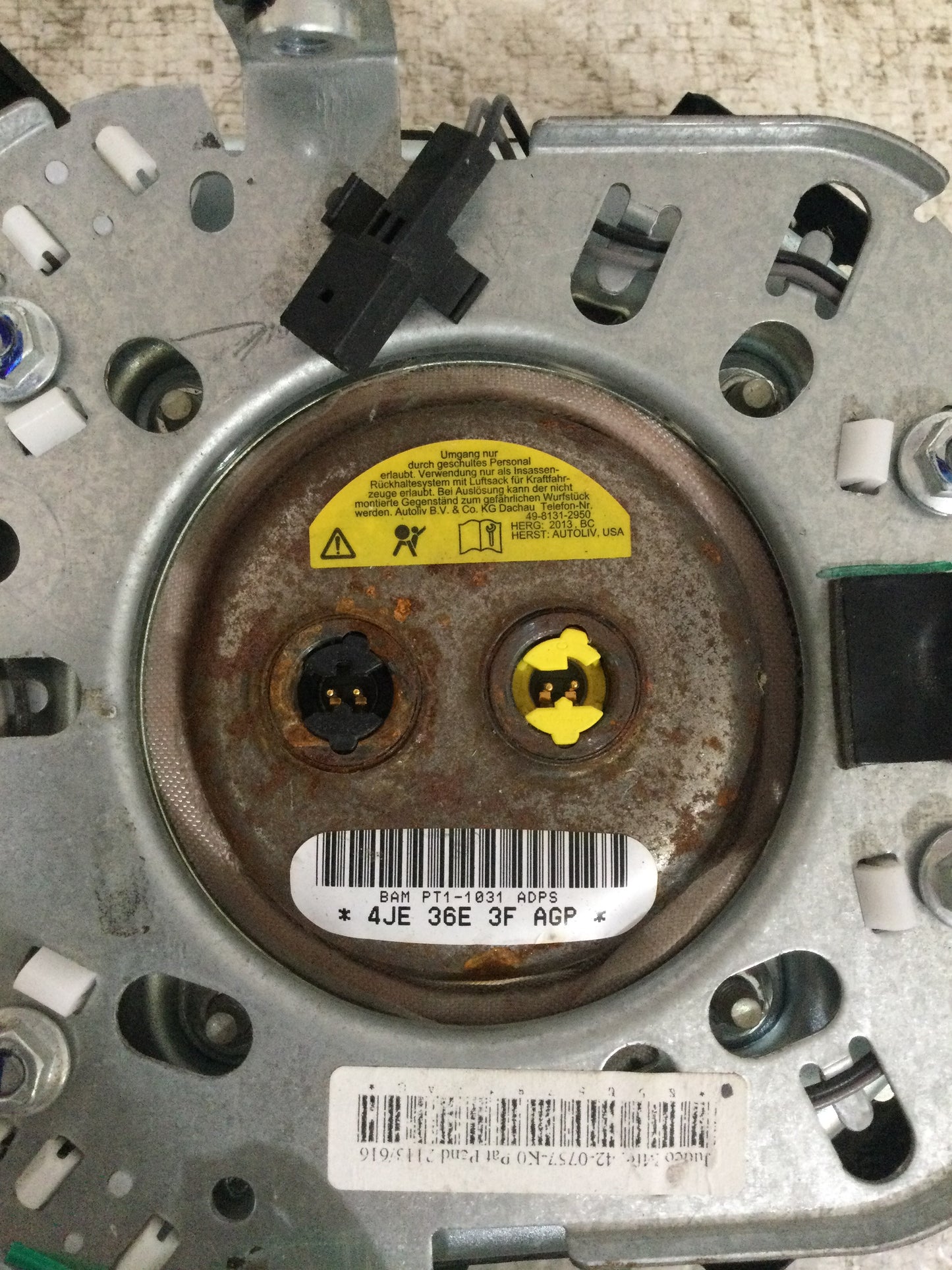 2012 DODGE CARAVAN DRIVER WHEEL AIRBAG