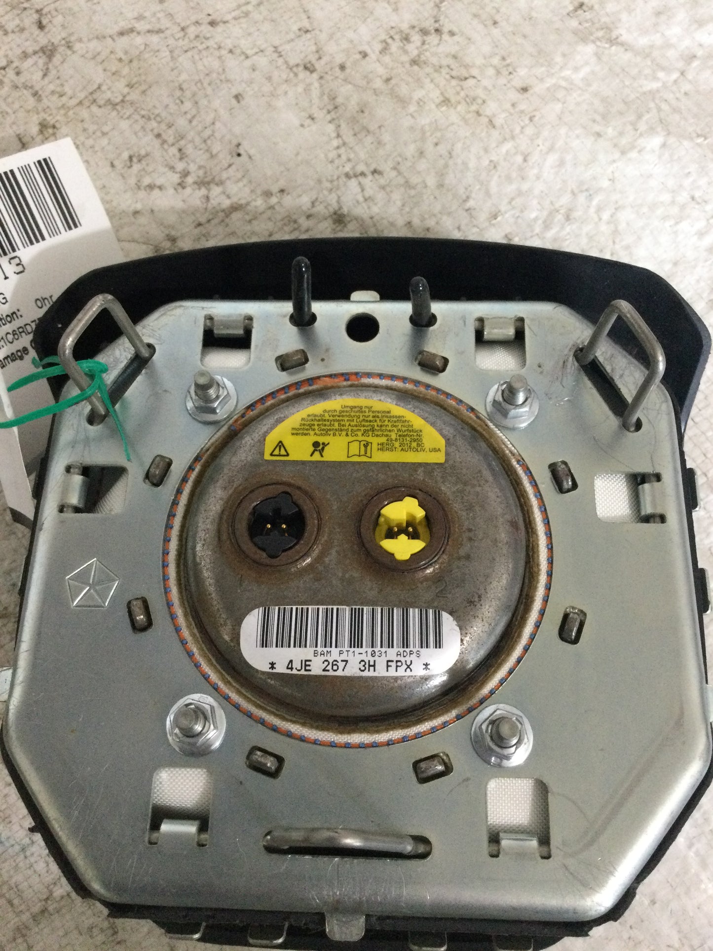 2012 DODGE RAM PICKUP 1500 DRIVER WHEEL AIRBAG