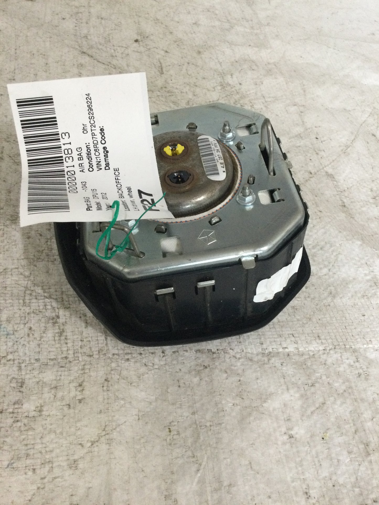 2012 DODGE RAM PICKUP 1500 DRIVER WHEEL AIRBAG