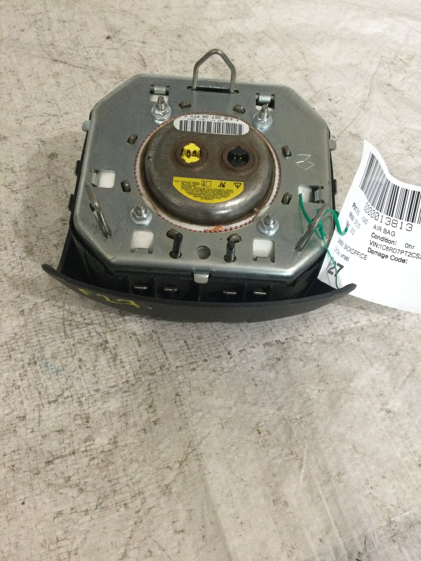 2012 DODGE RAM PICKUP 1500 DRIVER WHEEL AIRBAG