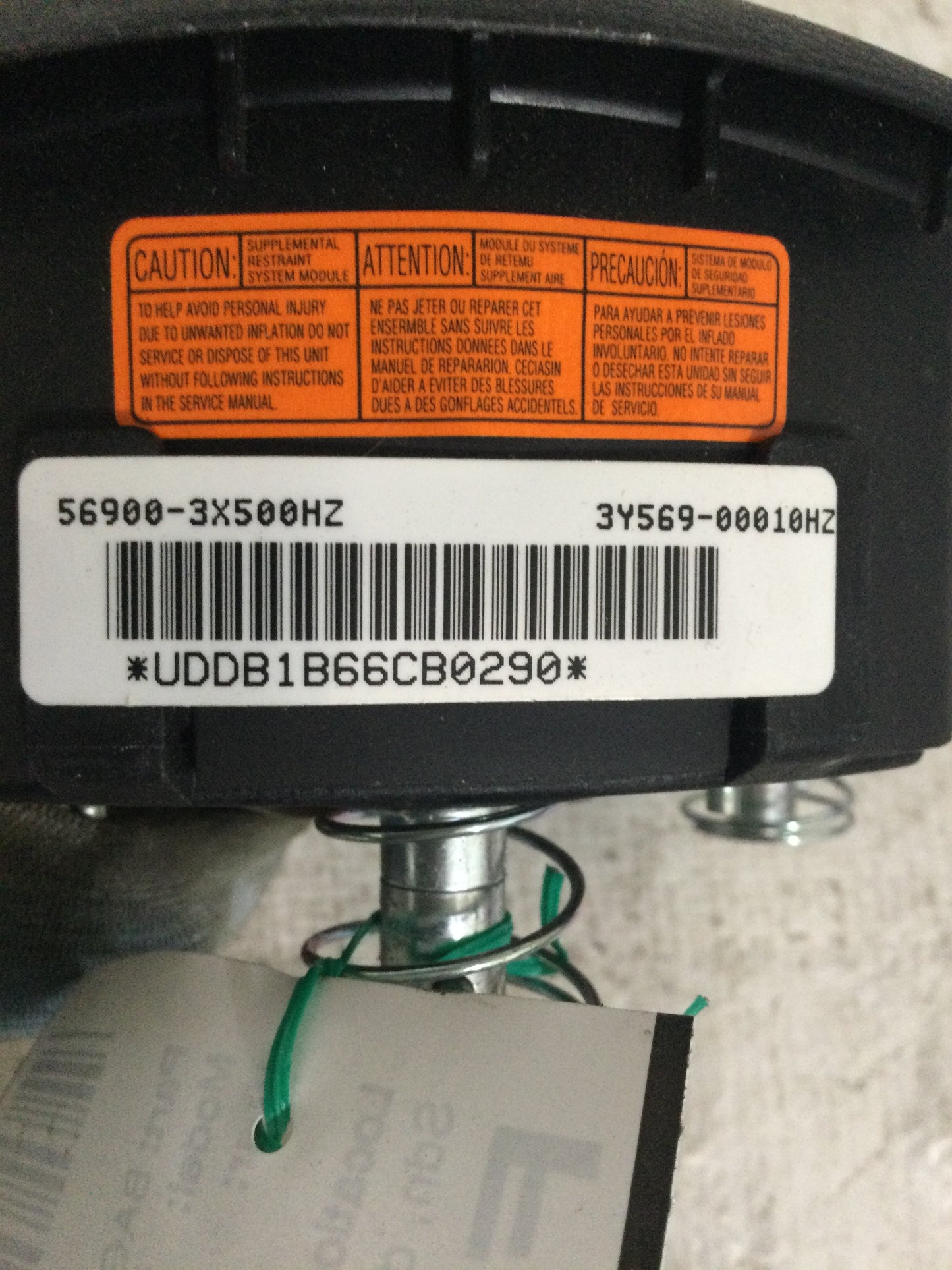 2012 HYUNDAI ELANTRA DRIVER WHEEL AIRBAG