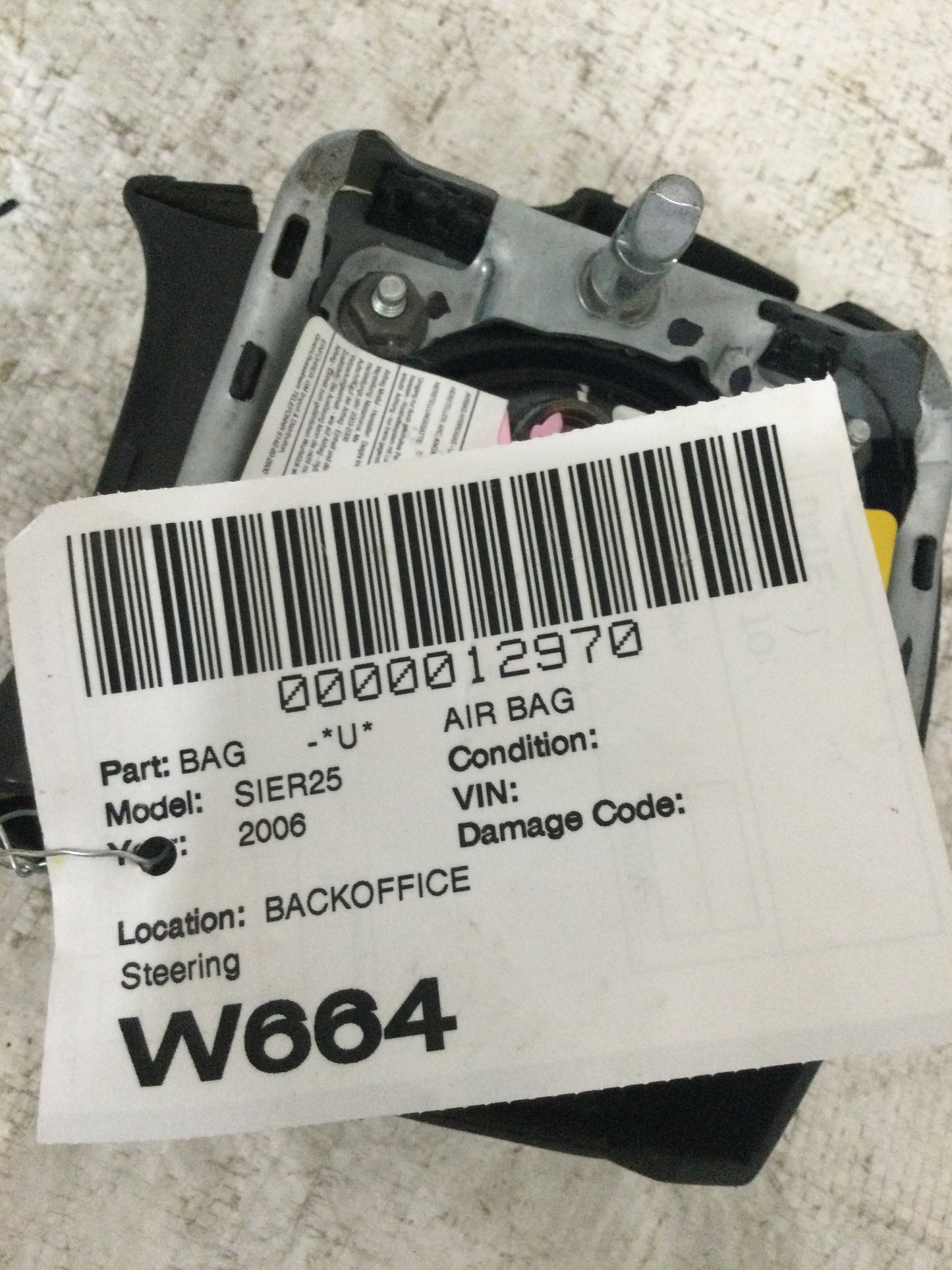 2006 GMC Sierra 2500 Driver Steering Wheel Airbag