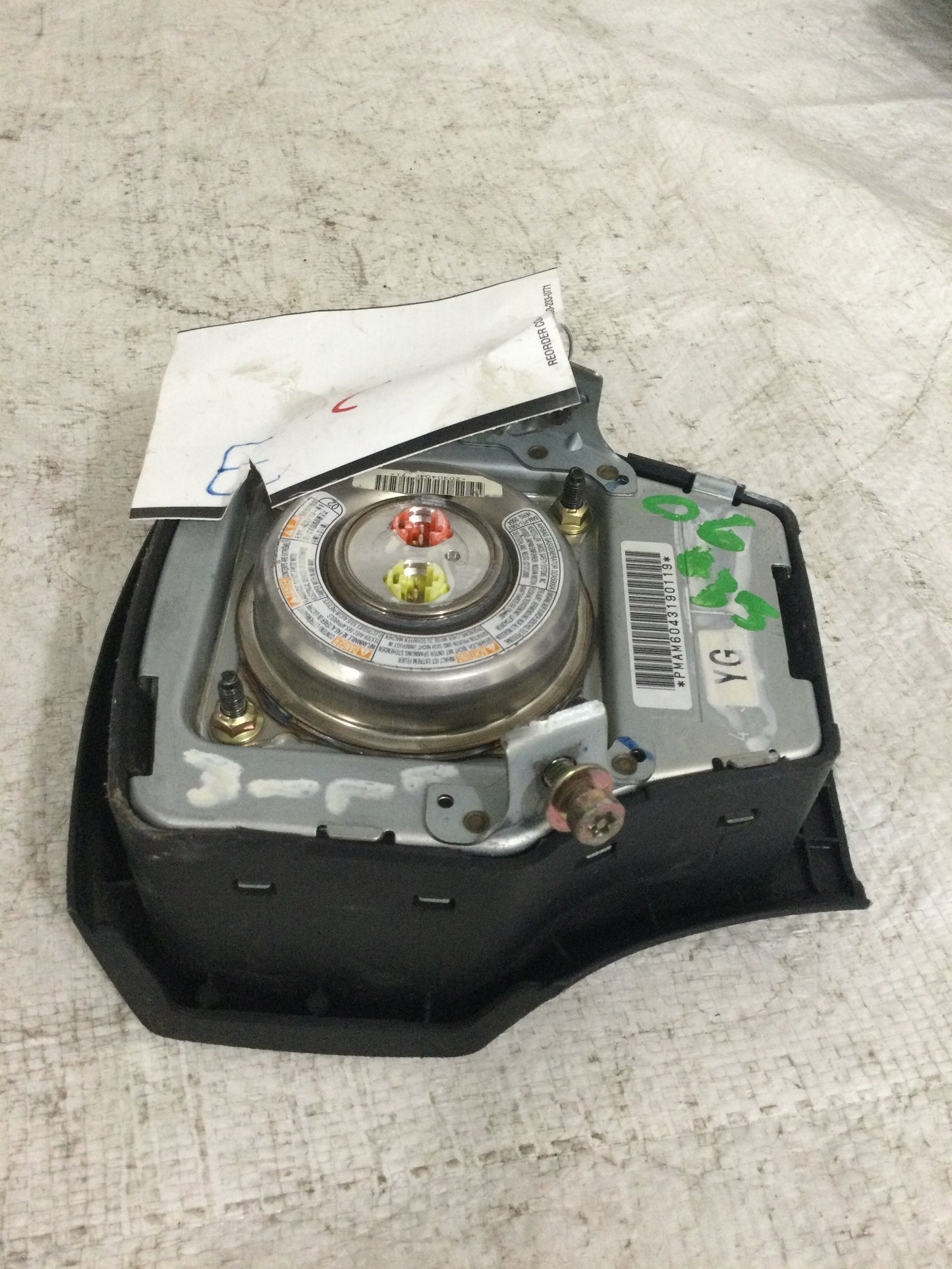 2006 INFINITI G35 DRIVER WHEEL AIRBAG