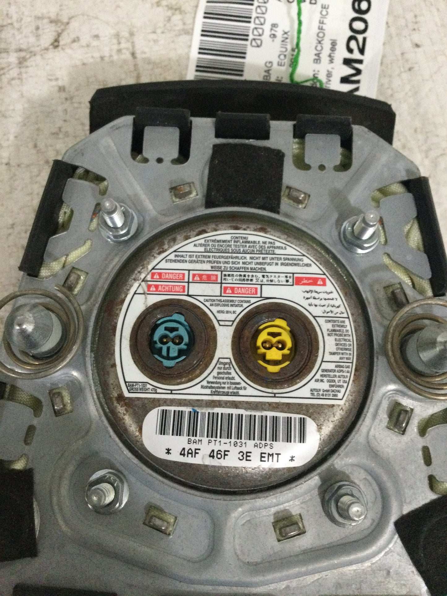 2015 CHEVROLET EQUINOX DRIVER WHEEL AIRBAG