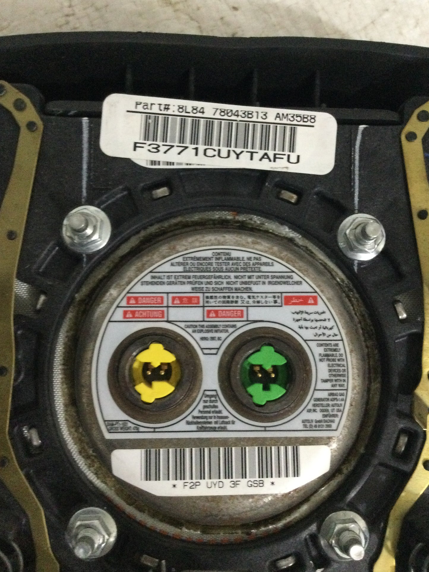 2012 FORD ESCAPE DRIVER WHEEL AIRBAG