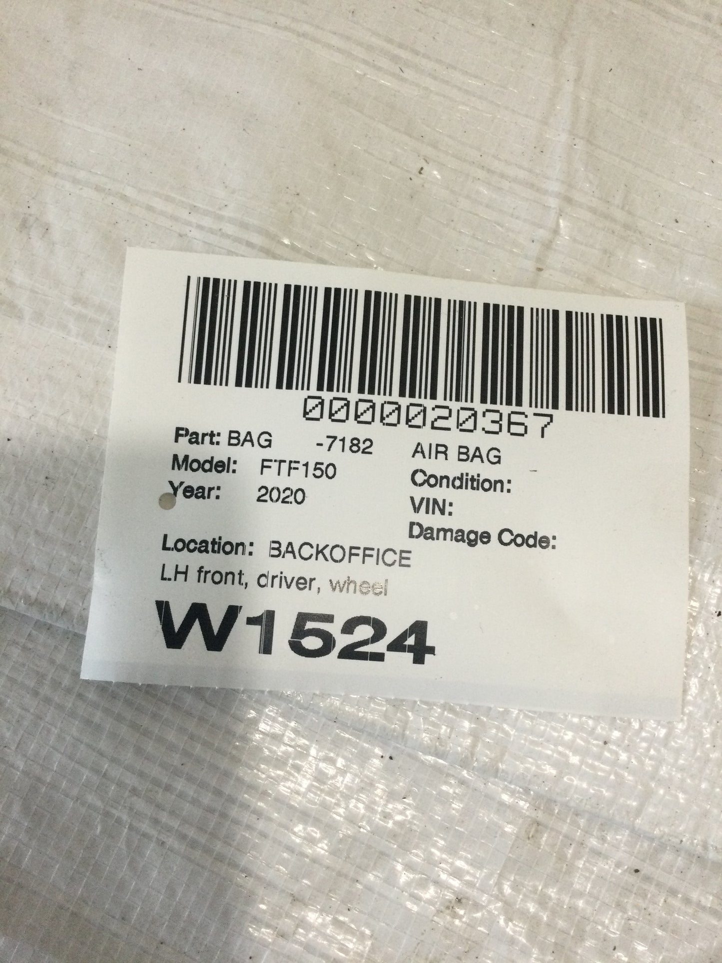 2015-2020 FORD F150 STEERING WHEEL AIRBAG- FL3B-15043B13-AF OEM